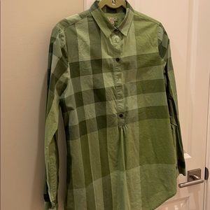 Green Burberry Brit cotton tunic